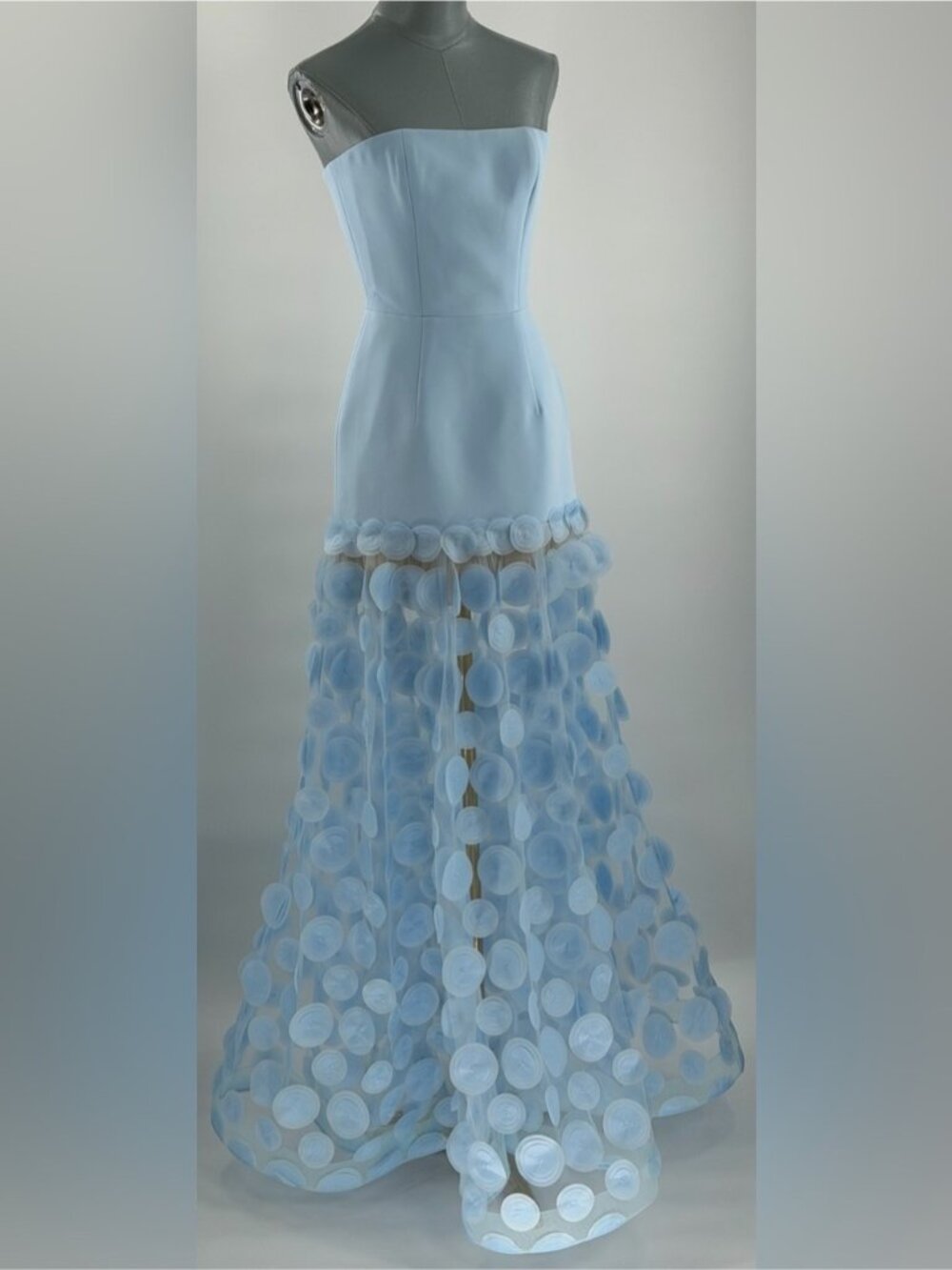 🆕 BRONX & BANCO 🧿 NWOT Harper Strapless Gown, Powder Blue - Sz XS US 2 - Picture 9 of 15